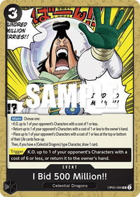 I Bid 500 Million!! - Awakening of the New Era (OP05) #OP05-096 - Uncommon One Piece Trading Card