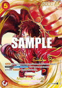 Monkey.D.Luffy (012) (Alternate Art) (Gold-Stamped Signature) - Awakening of the New Era (OP05) #ST01-012 - Super Rare One Piece Trading Card