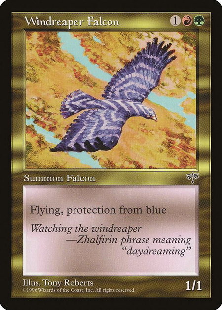 Windreaper Falcon - Mirage Magic: The Gathering trading card
