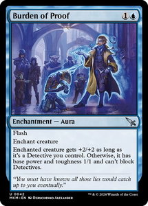 Burden of Proof - Murders at Karlov Manor (MKM) #42 - Uncommon Magic: The Gathering Trading Card