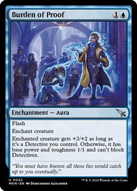 Burden of Proof - Murders at Karlov Manor (MKM) #42 - Uncommon Magic: The Gathering Trading Card