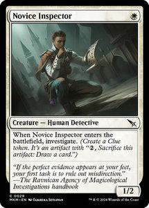Novice Inspector - Murders at Karlov Manor (MKM) #29 - Common Magic: The Gathering Trading Card