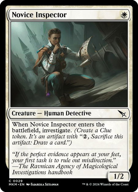 Novice Inspector - Murders at Karlov Manor Magic: The Gathering trading card