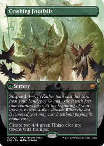 Crashing Footfalls (Borderless) - Special Guests (SPG) #25 - Mythic Rare Magic: The Gathering Trading Card