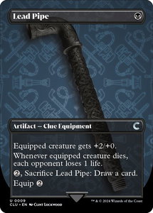 Lead Pipe (Borderless) - Ravnica: Clue Edition (CLU) #9 - Uncommon Magic: The Gathering Trading Card