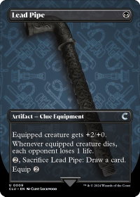 Lead Pipe (Borderless) - Ravnica: Clue Edition (CLU) #9 - Uncommon Magic: The Gathering Trading Card