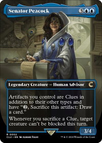Senator Peacock (Borderless) - Ravnica: Clue Edition (CLU) #2 - Rare Magic: The Gathering Trading Card
