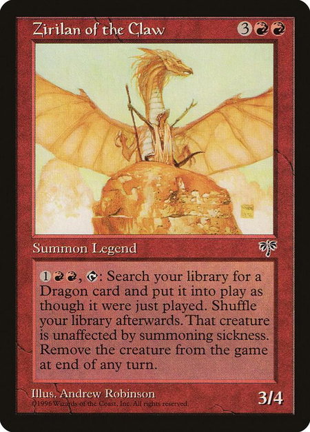 Zirilan of the Claw - Mirage Magic: The Gathering trading card