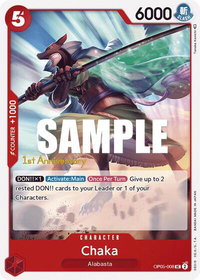 Chaka - Awakening of the New Era: 1st Anniversary Tournament Cards (OP05 ANN) #OP05-008 - Uncommon One Piece Trading Card