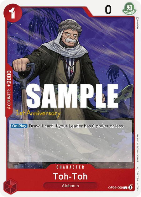 Toh-Toh - Awakening of the New Era: 1st Anniversary Tournament Cards One Piece trading card