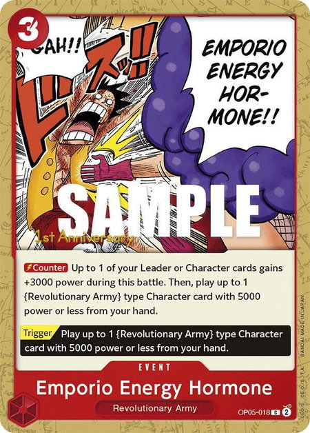 Emporio Energy Hormone - Awakening of the New Era: 1st Anniversary Tournament Cards One Piece trading card