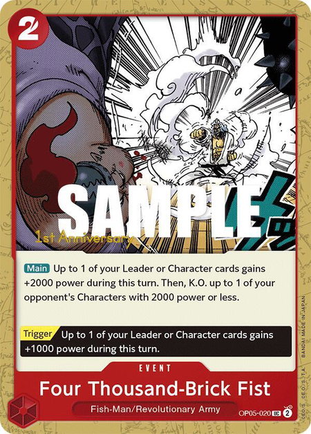 Four Thousand-Brick Fist - Awakening of the New Era: 1st Anniversary Tournament Cards One Piece trading card