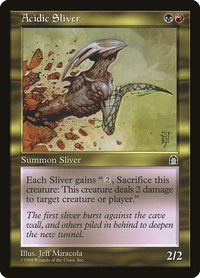Acidic Sliver - Stronghold (STH) #null - Uncommon Magic: The Gathering Trading Card