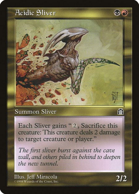 Acidic Sliver - Stronghold Magic: The Gathering trading card