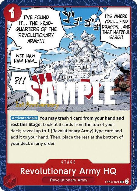 Revolutionary Army HQ - Awakening of the New Era: 1st Anniversary Tournament Cards One Piece trading card