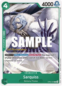 Sarquiss - Awakening of the New Era: 1st Anniversary Tournament Cards (OP05 ANN) #OP05-026 - Common One Piece Trading Card