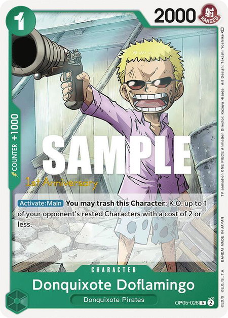 Donquixote Doflamingo (028) - Awakening of the New Era: 1st Anniversary Tournament Cards One Piece trading card