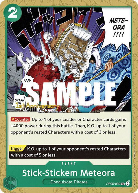 Stick-Stickem Meteora - Awakening of the New Era: 1st Anniversary Tournament Cards One Piece trading card