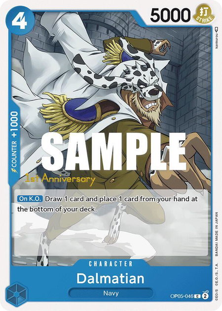 Dalmatian - Awakening of the New Era: 1st Anniversary Tournament Cards One Piece trading card