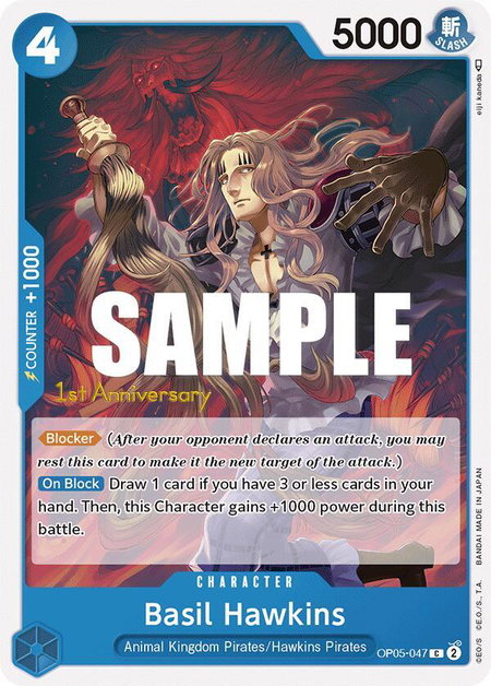 Basil Hawkins - Awakening of the New Era: 1st Anniversary Tournament Cards One Piece trading card