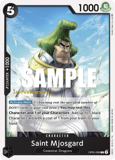 Saint Mjosgard - Awakening of the New Era: 1st Anniversary Tournament Cards One Piece trading card