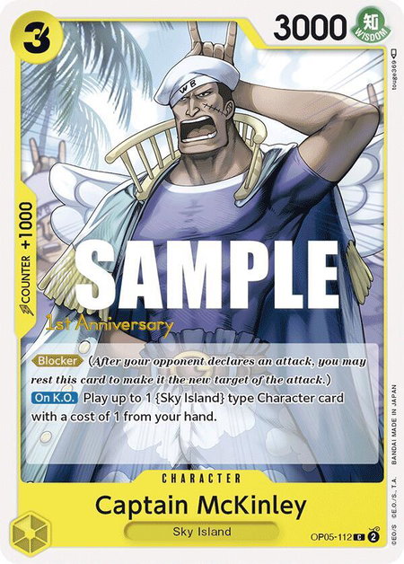 Captain McKinley - Awakening of the New Era: 1st Anniversary Tournament Cards One Piece trading card