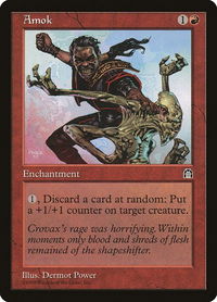 Amok - Stronghold (STH) #null - Rare Magic: The Gathering Trading Card