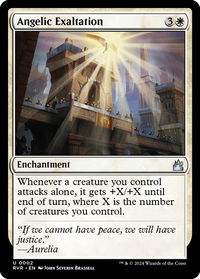Angelic Exaltation - Ravnica Remastered (RVR) #2 - Uncommon Magic: The Gathering Trading Card