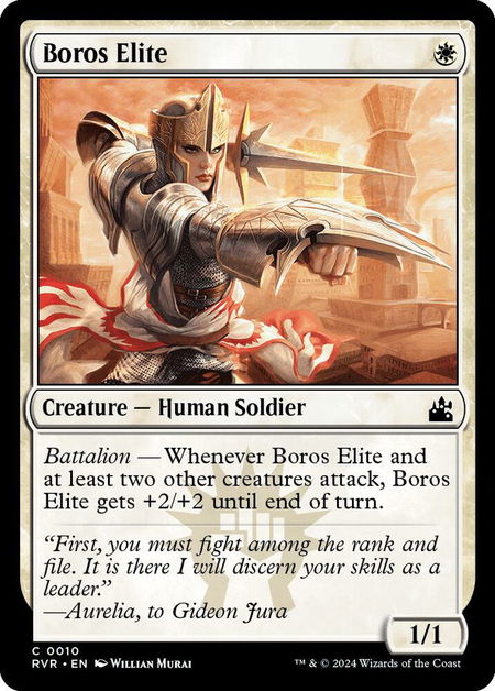 Boros Elite trading card from Ravnica Remastered Boros Elite - Ravnica Remastered Magic: The Gathering trading card