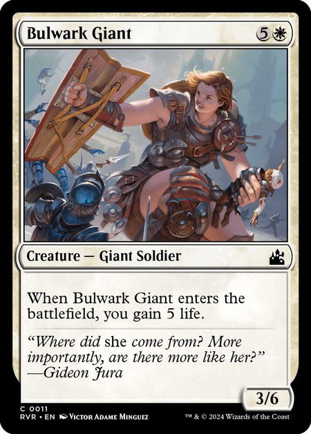 Bulwark Giant trading card from Ravnica Remastered Bulwark Giant - Ravnica Remastered Magic: The Gathering trading card