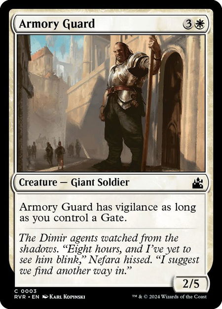 Armory Guard trading card from Ravnica Remastered Armory Guard - Ravnica Remastered Magic: The Gathering trading card