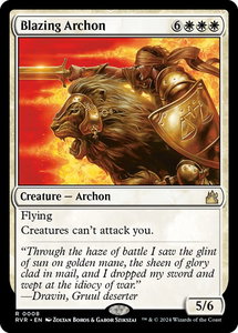 Blazing Archon - Ravnica Remastered (RVR) #8 - Rare Magic: The Gathering Trading Card