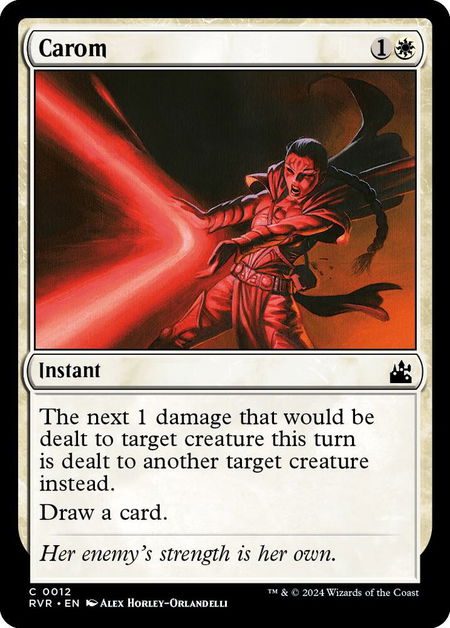 Carom trading card from Ravnica Remastered Carom - Ravnica Remastered Magic: The Gathering trading card