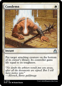 Condemn - Ravnica Remastered (RVR) #14 - Uncommon Magic: The Gathering Trading Card