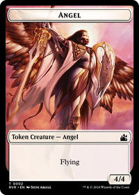 Angel Token (0002) - Ravnica Remastered (RVR) #2 - Token Magic: The Gathering Trading Card