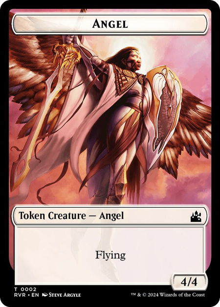 Angel Token (0002) trading card from Ravnica Remastered Angel Token (0002) - Ravnica Remastered Magic: The Gathering trading card