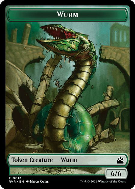 Wurm Token - Ravnica Remastered Magic: The Gathering trading card