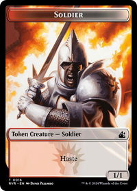 Soldier Token - Ravnica Remastered (RVR) #16 - Token Magic: The Gathering Trading Card