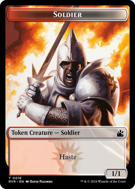Soldier Token trading card from Ravnica Remastered Soldier Token - Ravnica Remastered Magic: The Gathering trading card