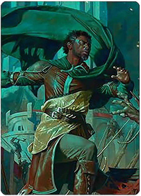 Aragorn, Hornburg Hero Art Card - Art Series: Universes Beyond: The Lord of the Rings: Tales of Middle-earth Magic: The Gathering trading card