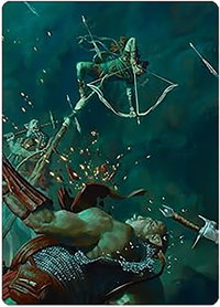 Legolas's Quick Reflexes Art Card - Art Series: Universes Beyond: The Lord of the Rings: Tales of Middle-earth (ASLTR) #3 - Special Magic: The Gathering Trading Card