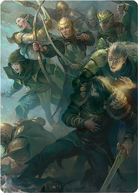 Galadhrim Brigade Art Card - Art Series: Universes Beyond: The Lord of the Rings: Tales of Middle-earth (ASLTR) #12 - Special Magic: The Gathering Trading Card