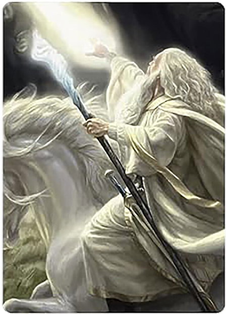 Gandalf of the Secret Fire Art Card - Art Series: Universes Beyond: The Lord of the Rings: Tales of Middle-earth Magic: The Gathering trading card