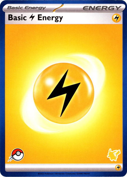Basic Lightning Energy (Blue Border) trading card from My First Battle Basic Lightning Energy (Blue Border) - My First Battle Pokémon trading card
