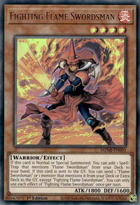 Fighting Flame Swordsman - Maze of Millennia (MZMI) #MZMI-EN001 - Ultra Rare YuGiOh Trading Card