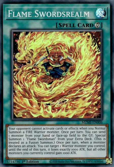 Flame Swordsrealm - Maze of Millennia YuGiOh trading card