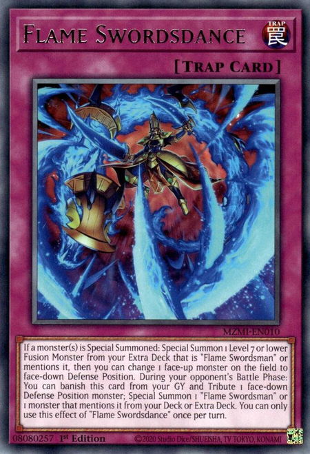 Flame Swordsdance - Maze of Millennia YuGiOh trading card