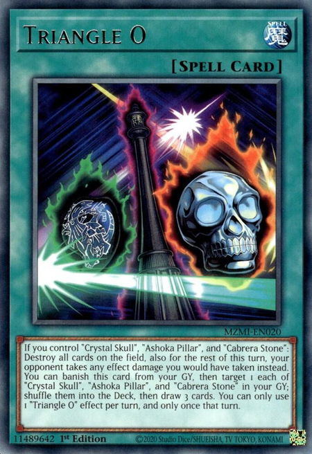 Triangle O - Maze of Millennia YuGiOh trading card