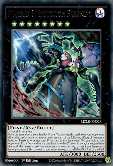 Number 1: Infection Buzzking - Maze of Millennia YuGiOh trading card