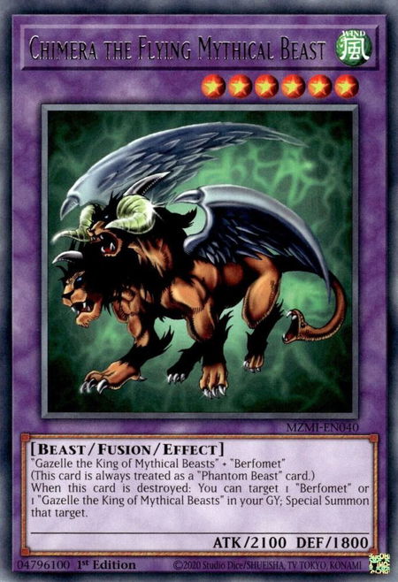 Chimera the Flying Mythical Beast - Maze of Millennia YuGiOh trading card